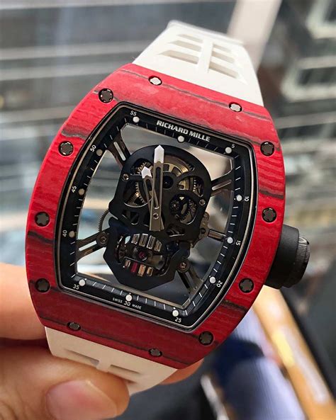 richard mille skeleton red|richard mille totenkopf.